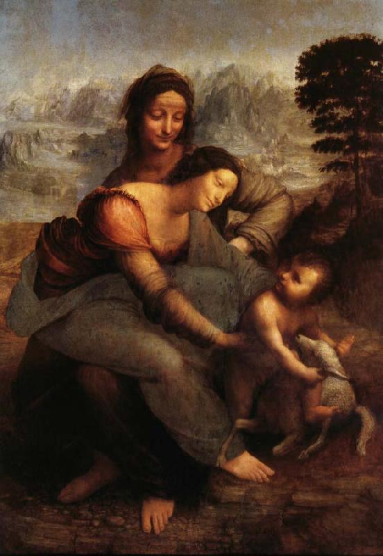 LEONARDO da Vinci La Vierge,l'Enfant Jesus et sainte Anne Sweden oil painting art